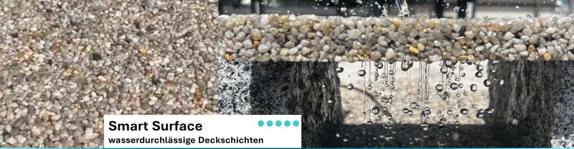 Smart Surface wasserdurchlässige Deckschichten