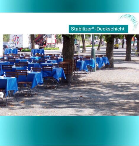 Stabilizer-Deckschicht Biergarten